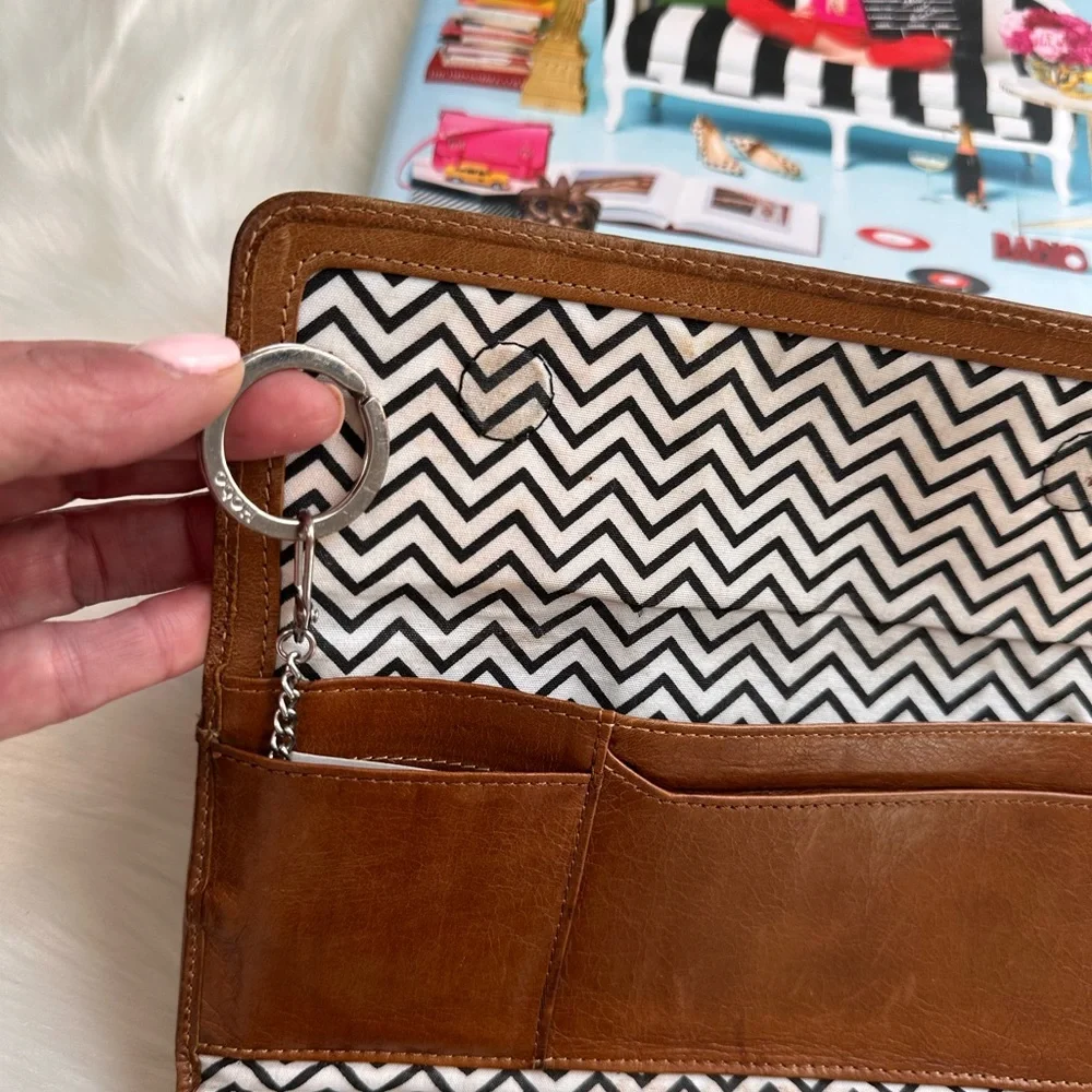 HOBO Brown Leather Clutch Wallet